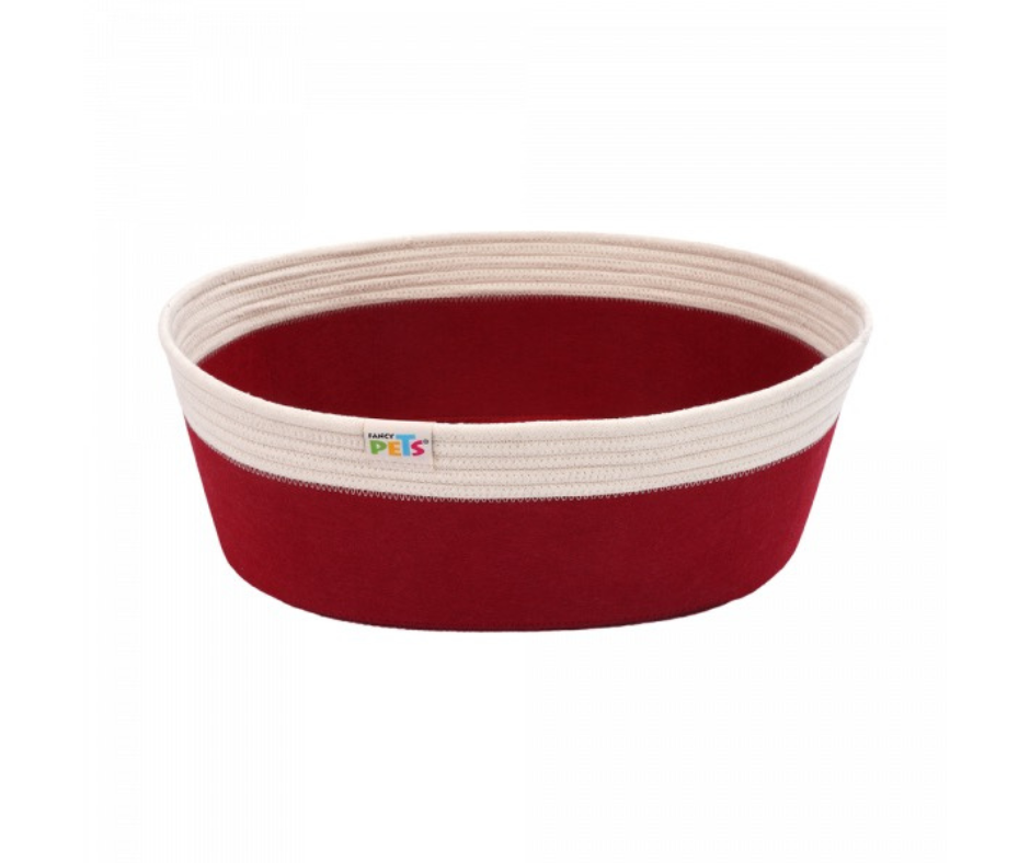 Canasta de tela / Fancy Pets / Rojo Rubí