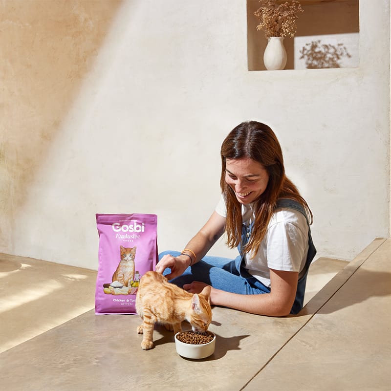Alimento para gato / Gosbi Exclusive Kitten / Pollo y pavo / 400 gr