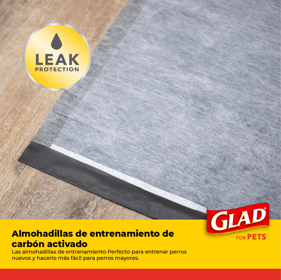 Glad / Tapete entrenador 5 capas / A prueba de fugas, Elimina olores, convierte la orina en gel / 14 pz