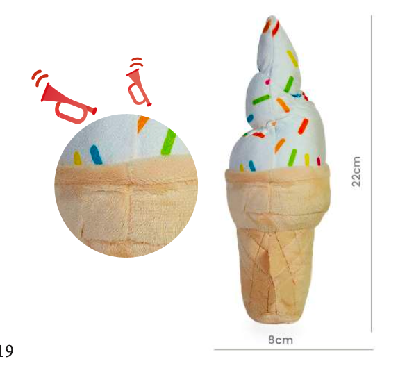 Peluche con forma de helado / Ice Cream Toy