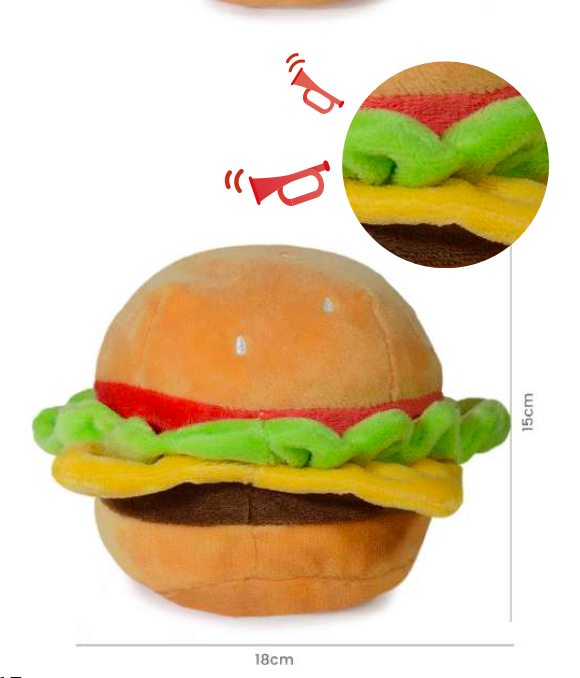 Peluche con forma de hamburguesa / Burger Toy