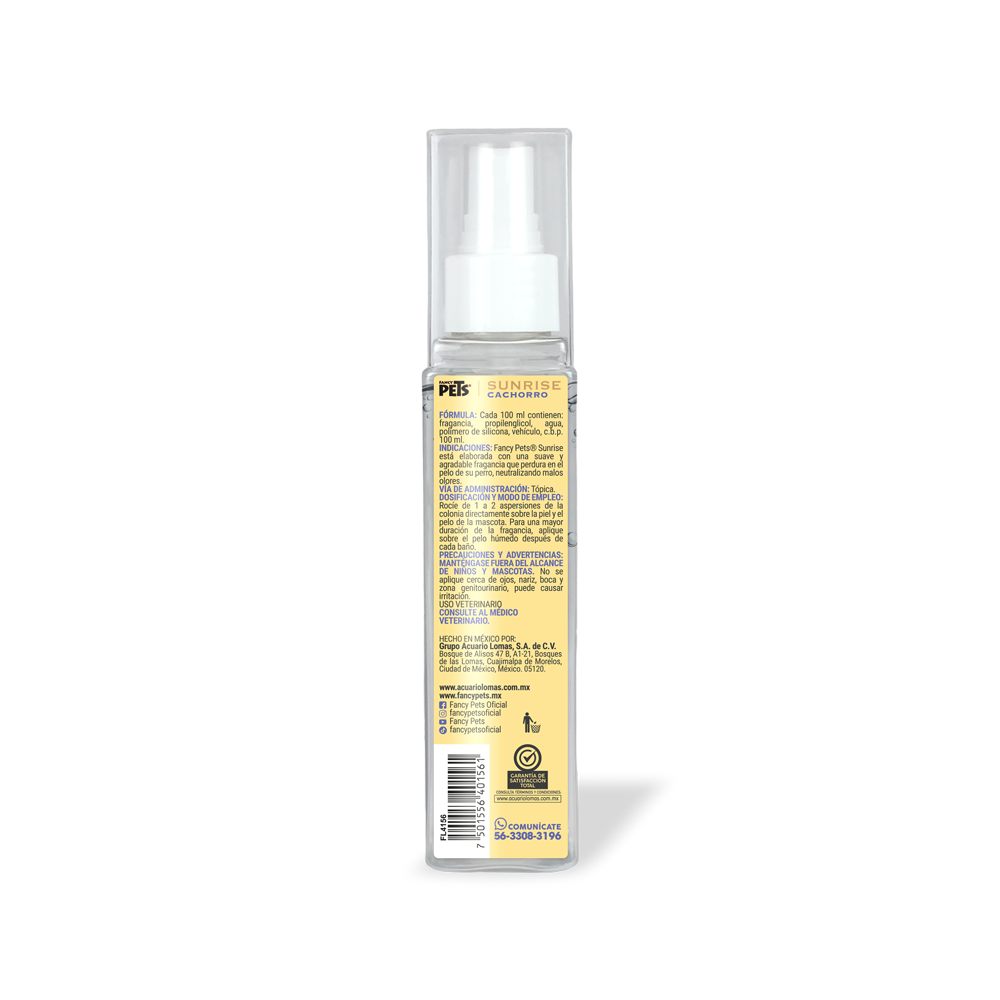 Perfume para perros / Sunrise cachorro / Fancy Pets / 140 ml