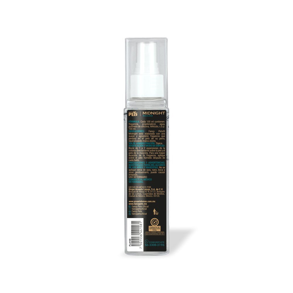 Perfume para perros / Midnight macho / Fancy Pets / 140 ml