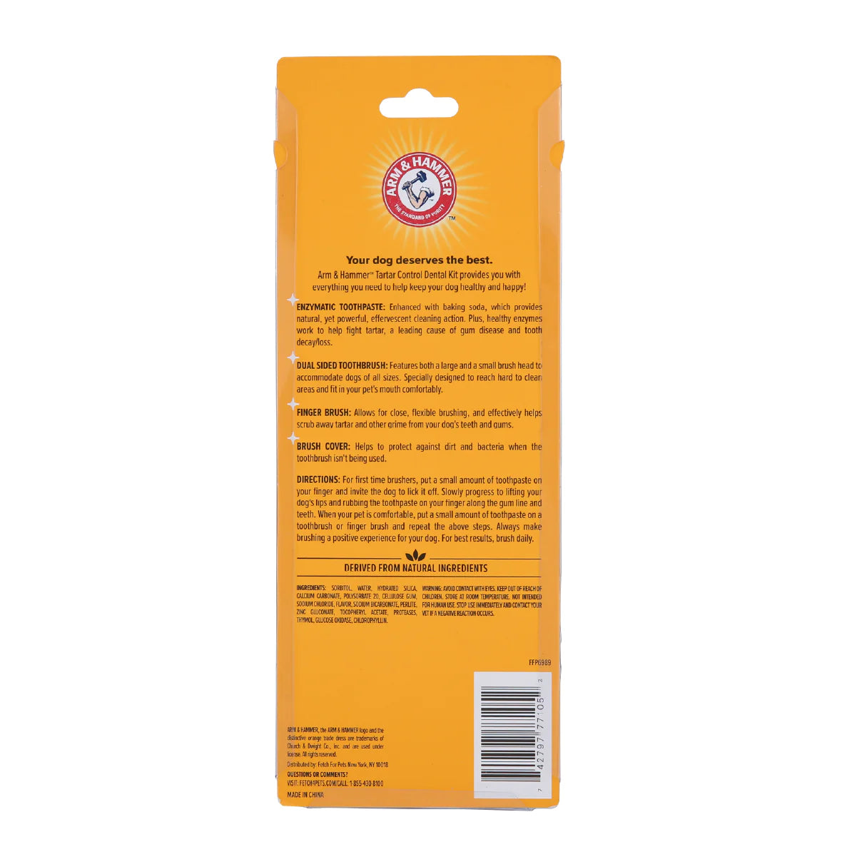 Pasta dental para perro / Sabor Plátano con Menta / Arm & Hammer / 3 pz