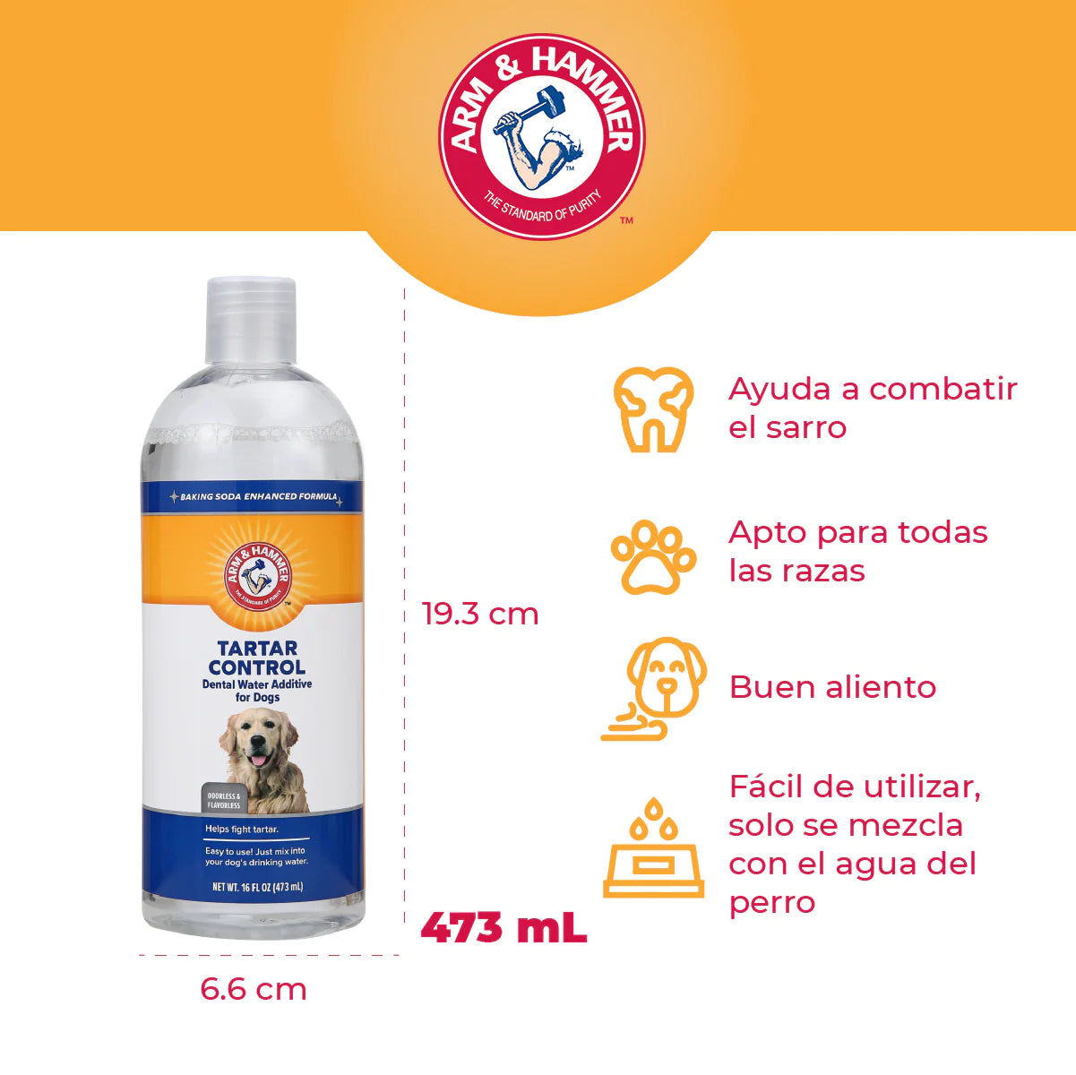 Enjuague dental para perro / Arm & Hammer / 473 ml