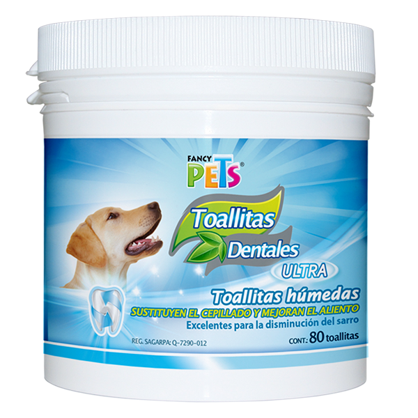 Toallitas dentales / Fancy Pets / 80 pz