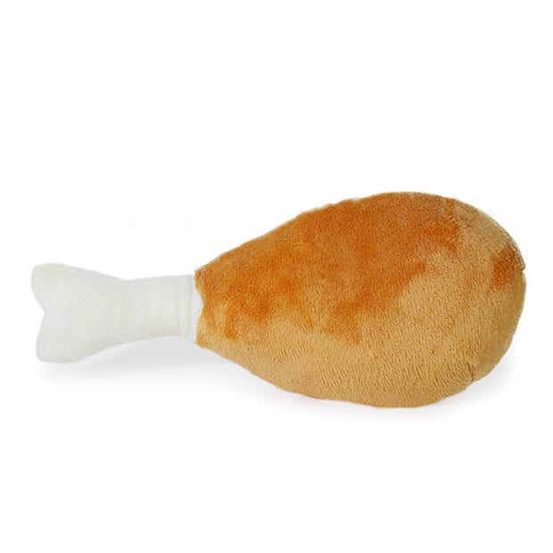 Peluche pierna de pollo con squeaker