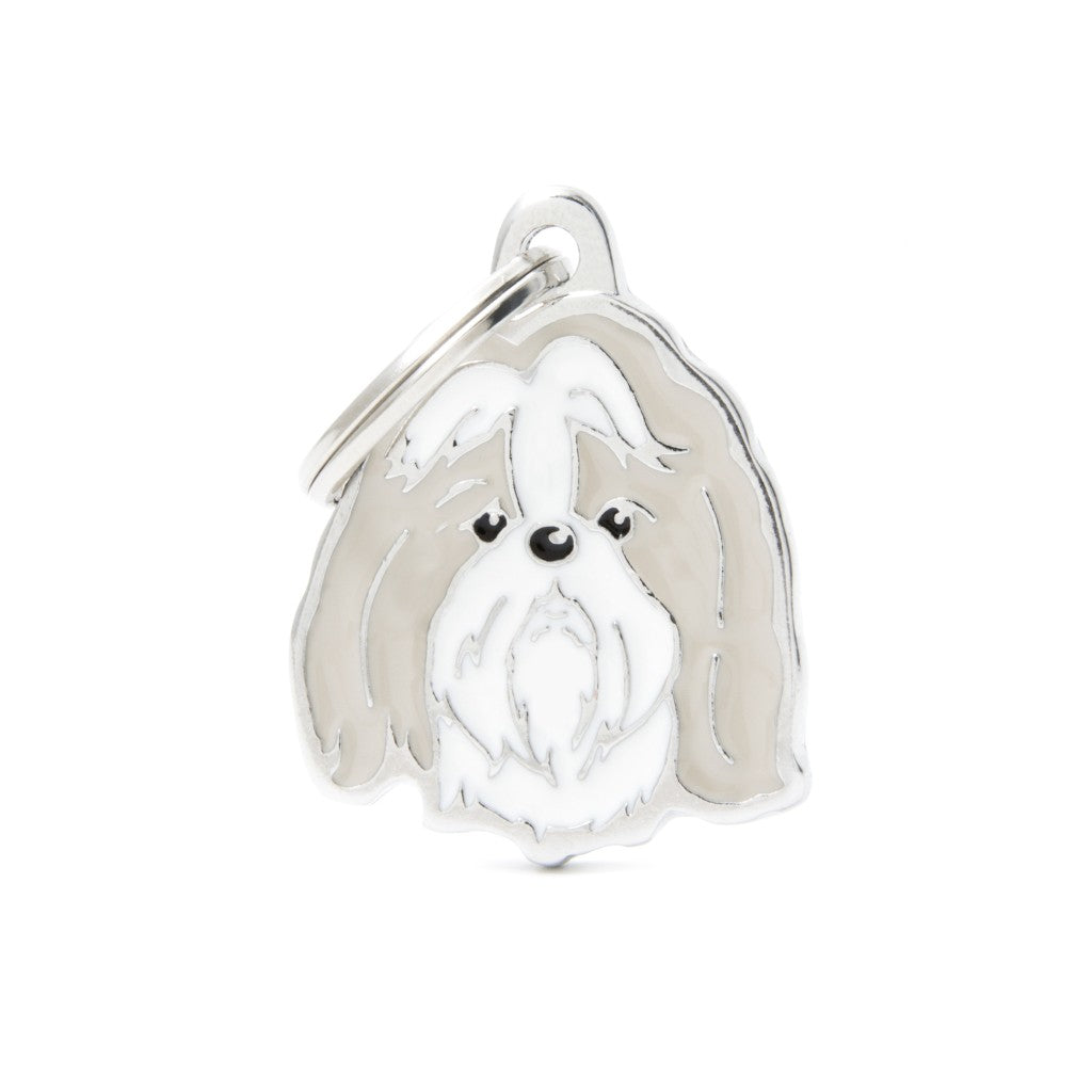 Placa ID / My Family / Perro Shih Tzu Gris