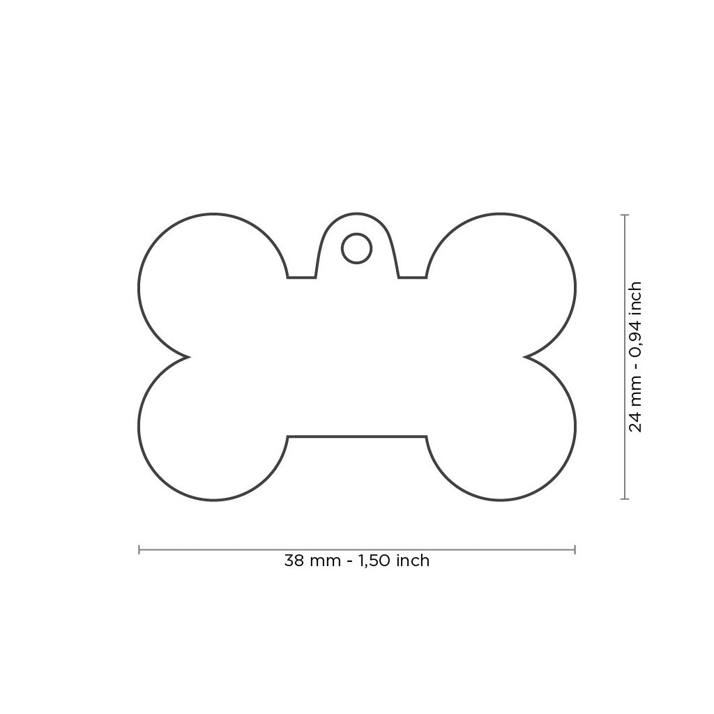 Placa / My Family / Shine Hueso Grande Rosa con purpurina