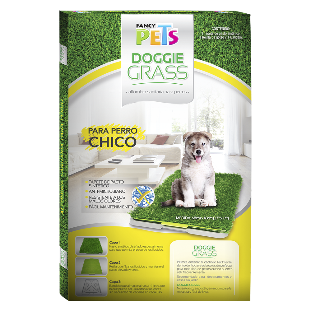 Tapete entrenador chico Doggie grass