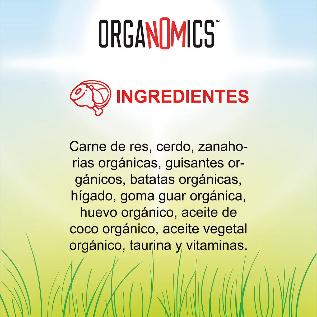 OrgaNOMics / Alimento Húmedo / Ingredientes Orgánicos Gato / Res y Cerdo / 156 g