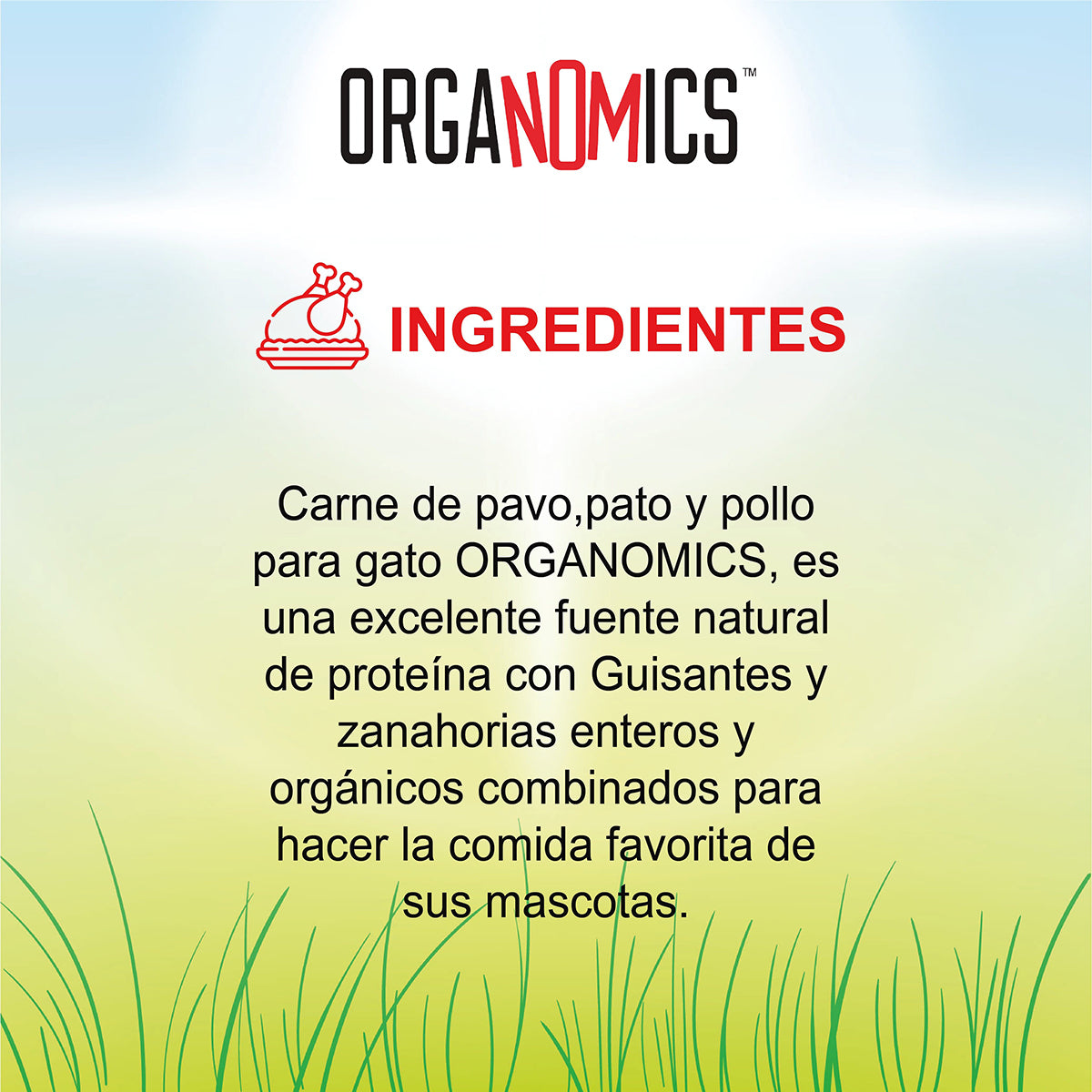 OrgaNOMics / Alimento Húmedo / Ingredientes Orgánicos Gato / Pato, Pavo y Pollo / 156 g