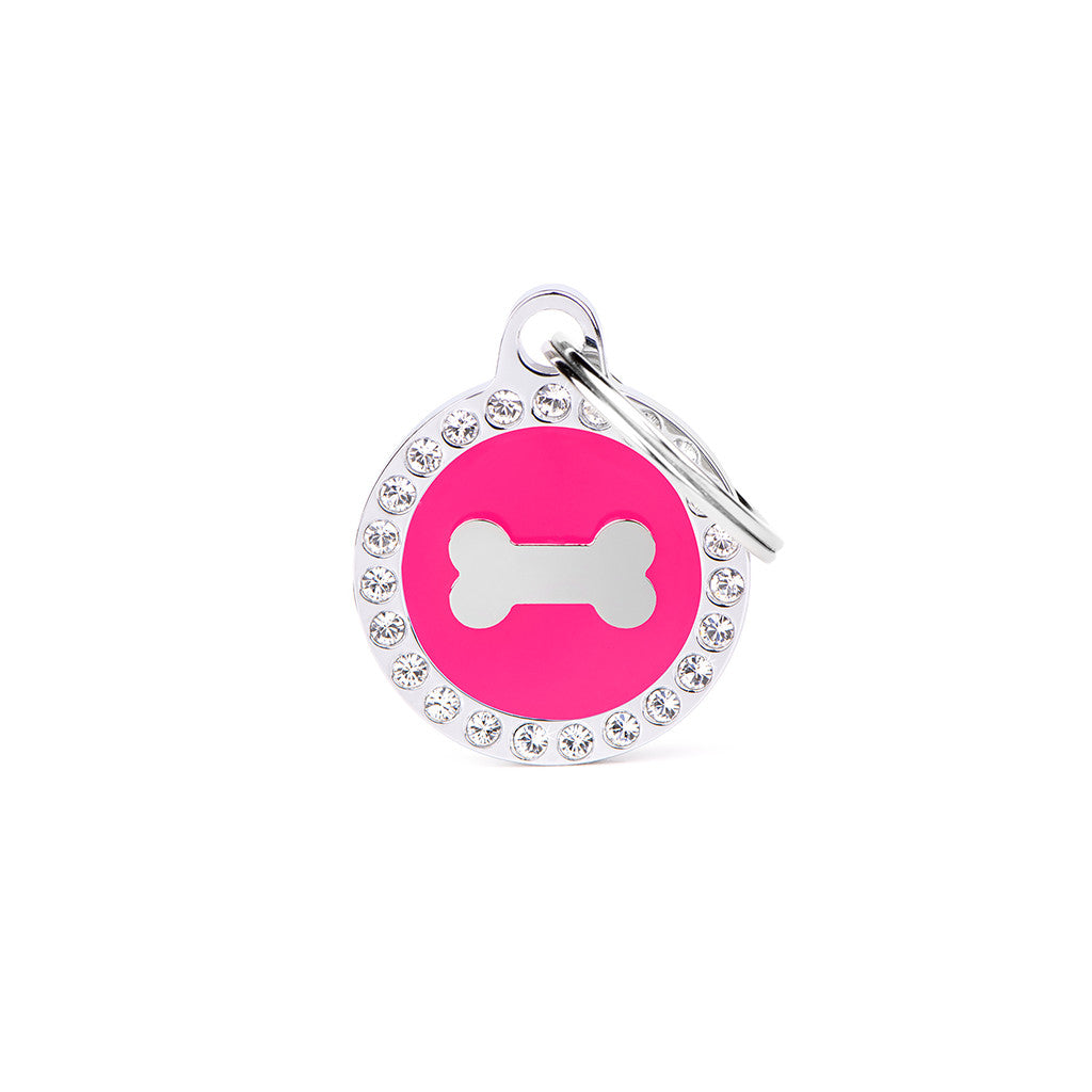 Placa / My Family / Glam circulo con hueso