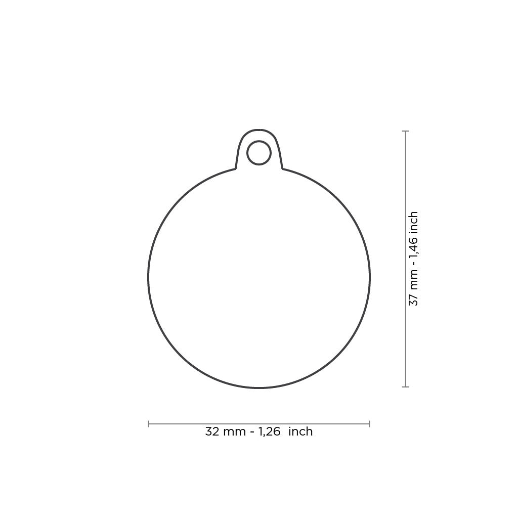 Placa / My Family / Shine Circulo Rosa con Huellita Blanca