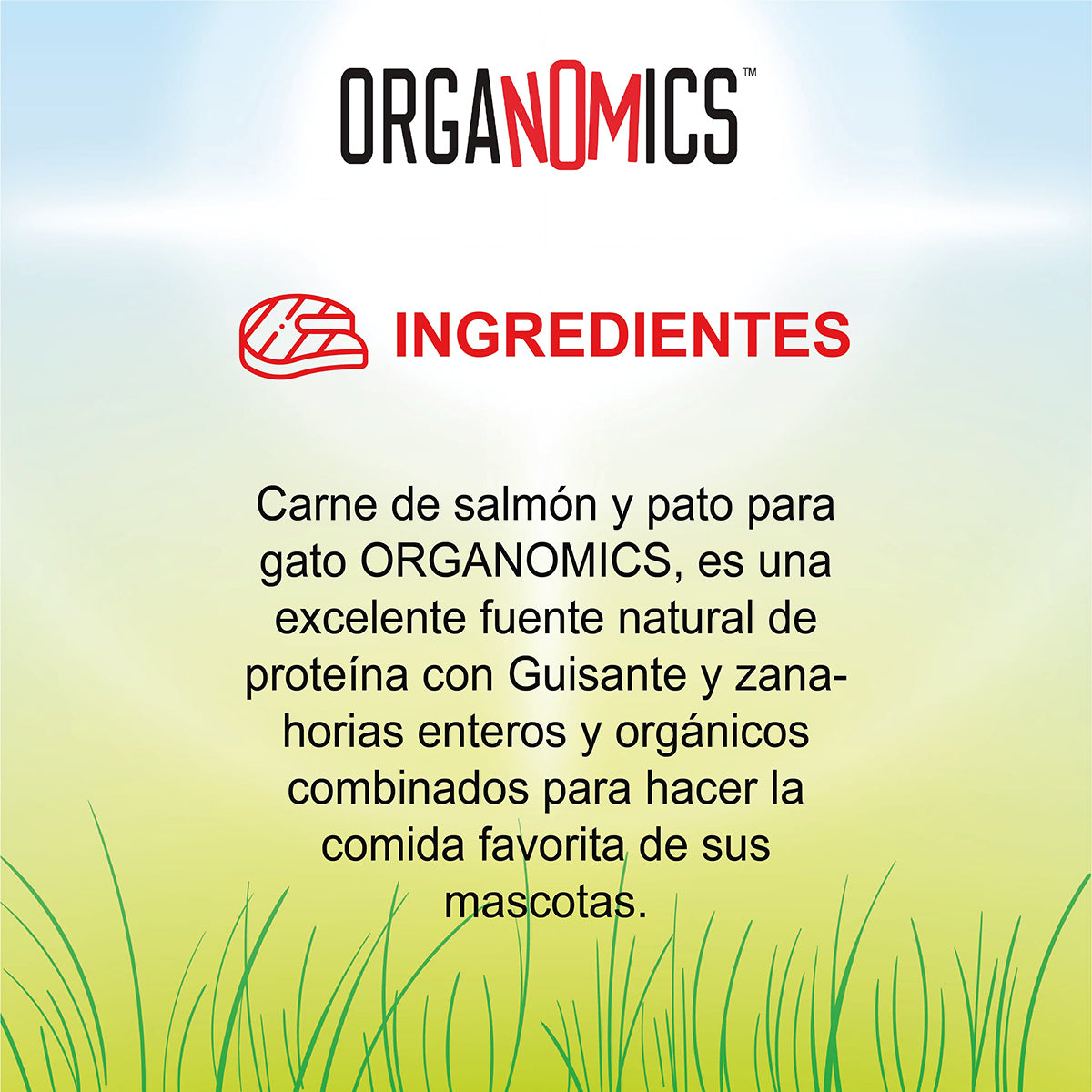 OrgaNOMics / Alimento Húmedo / Ingredientes Orgánicos Gato / Salmón y Pato / 156 g