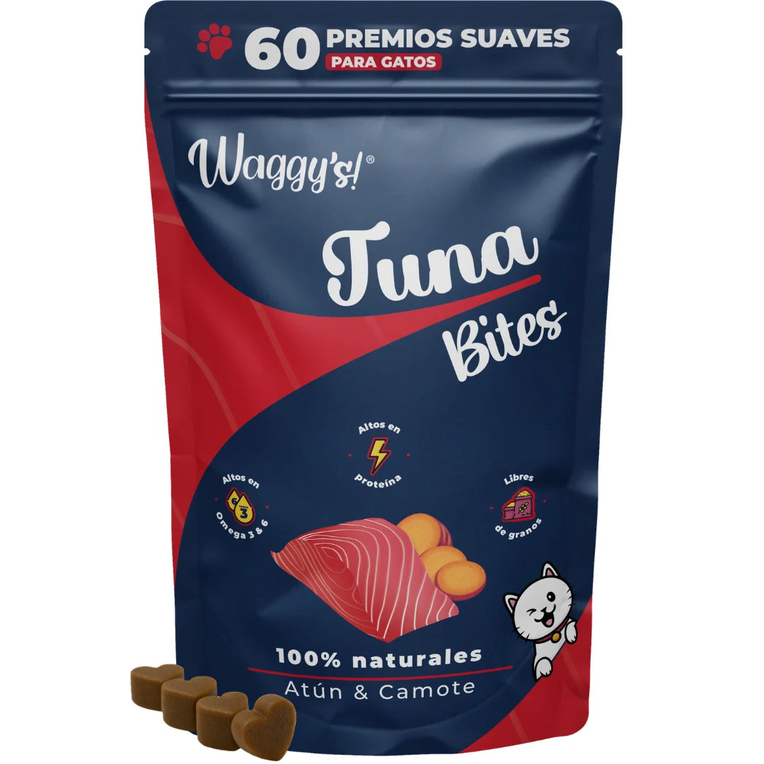 Waggy’s Bites Atún para Gatos – Premios Naturales y Nutritivos