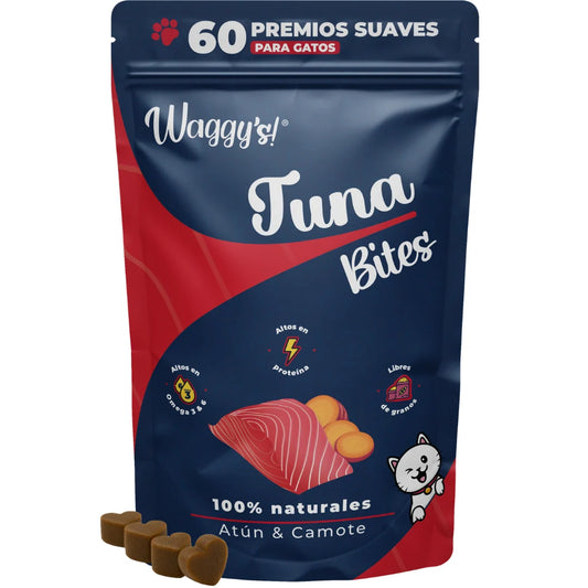 Waggy’s Bites Atún para Gatos – Premios Naturales y Nutritivos