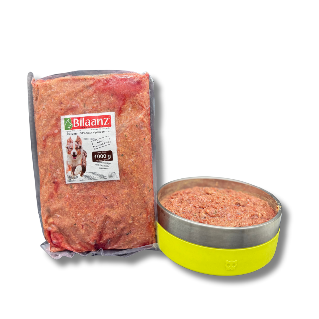 Bilaanz / Alimento crudo 100% natural / Dieta BARF con ingredientes aptos para consumo humano
