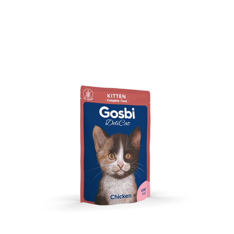 Alimento húmedo para gato cachorro / Pollo / Gosbi DeliCat / 70 gr