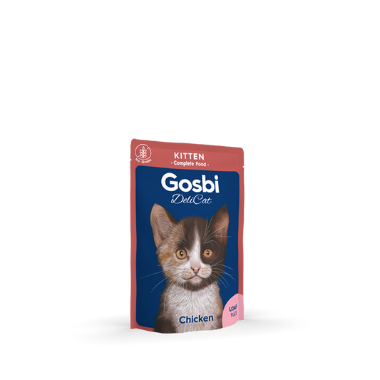 Alimento húmedo para gato cachorro / Pollo / Gosbi DeliCat / 70 gr