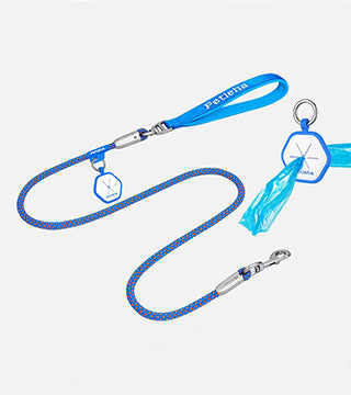 Correa para perros premium / Con cuerda tipo escalada / Asa suave y cómoda / 1.60 m