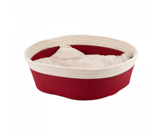 Canasta de tela / Fancy Pets / Rojo Rubí