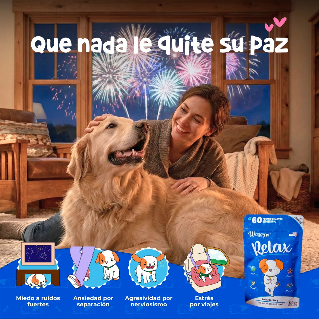 Waggy’s Relax – Relajante Natural para Ansiedad y Estrés en Perros