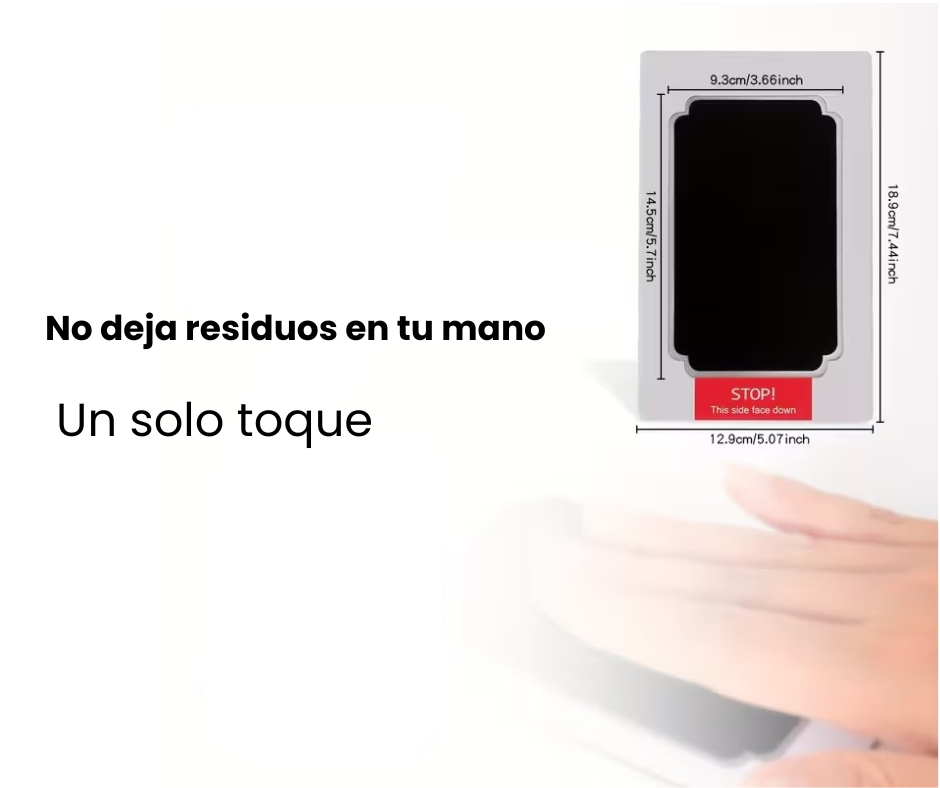 Kit de estampado de patitas / no require tinta / Color negro  9.3 x 18.9 cm