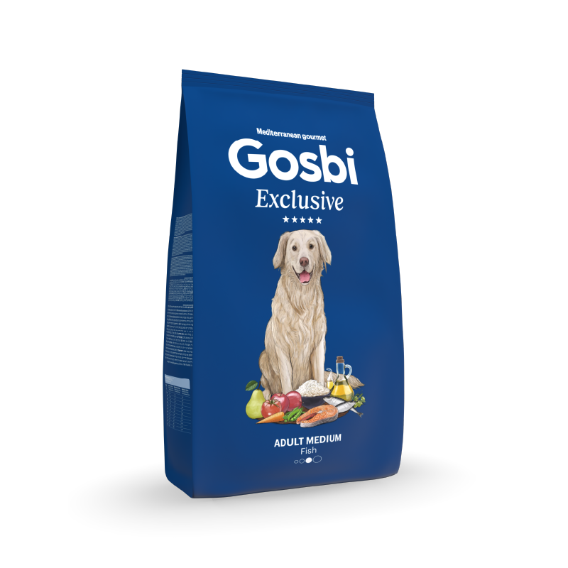 Alimento para perro / Gosbi Exclusive adulto / Salmón y pescado / 3 kg