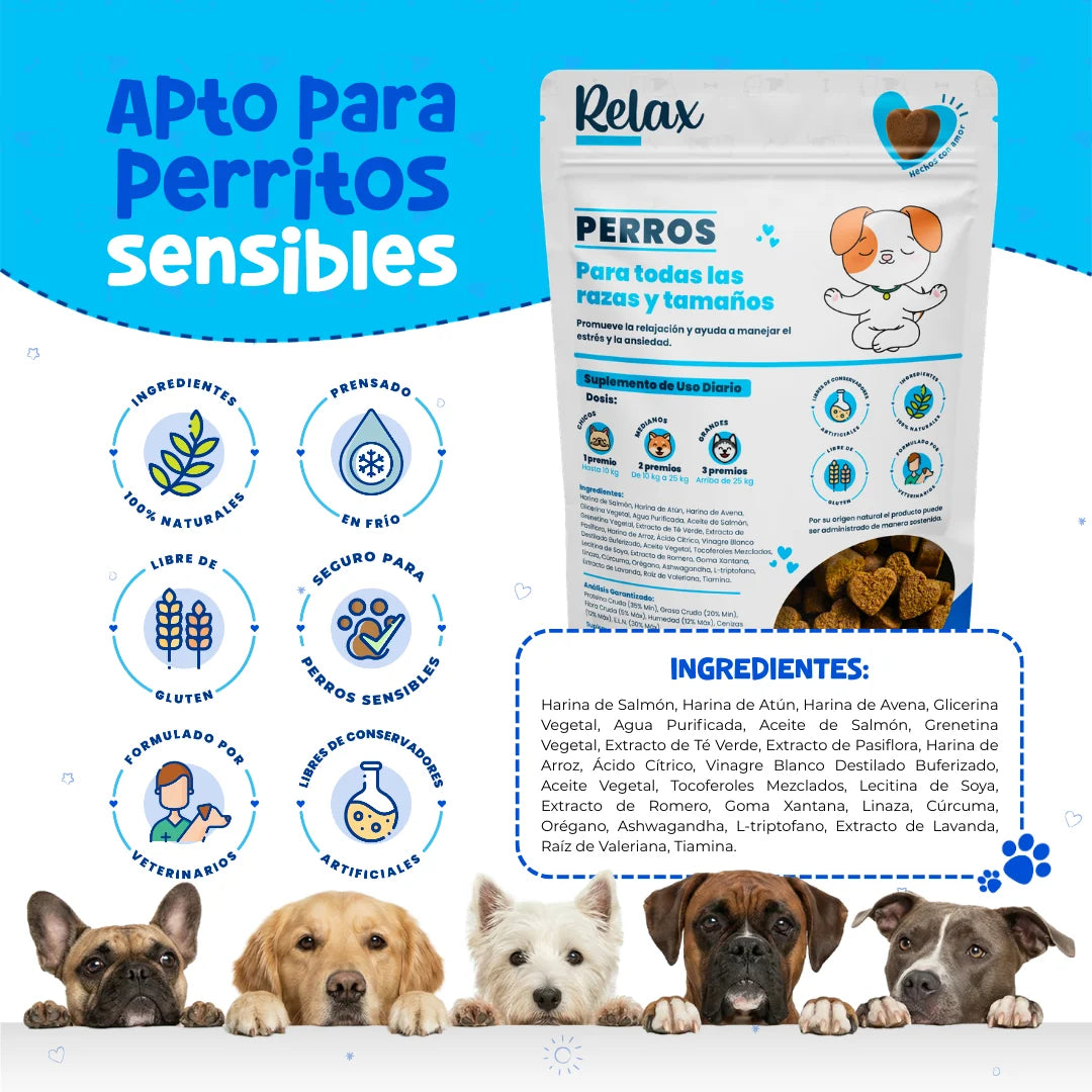 Waggy’s Relax – Relajante Natural para Ansiedad y Estrés en Perros