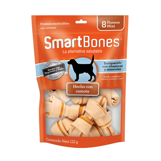 SmartBones Mini / Premios para perro / Camote 8 pz