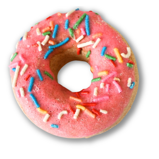 Dona de fresa con chispas 2 pz / Panadería para perros