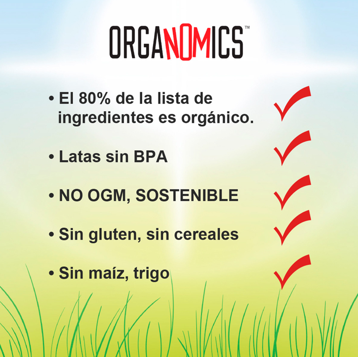 OrgaNOMics / Alimento Húmedo / Ingredientes Orgánicos Perro Adulto / Cordero y Res / 354 g