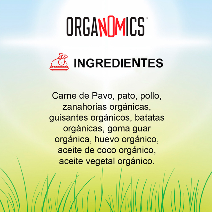 OrgaNOMics / Alimento Húmedo / Ingredientes Orgánicos Perro Adulto / Pavo, Pato y Pollo / 354 g