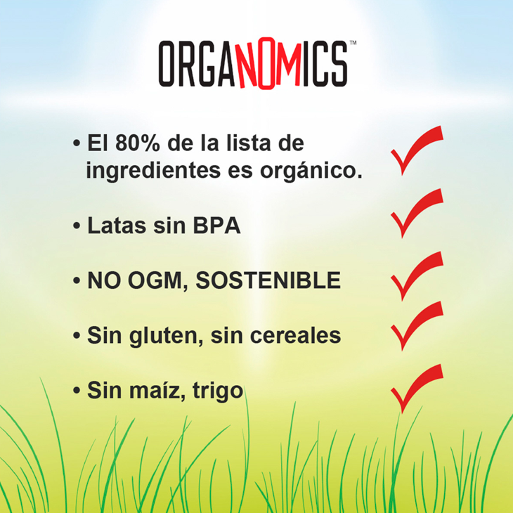 OrgaNOMics / Alimento Húmedo / Ingredientes Orgánicos Perro Adulto / Pavo, Pato y Pollo / 354 g