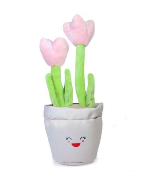 Peluche con forma de maceta con tulipanes / Tulip Toy