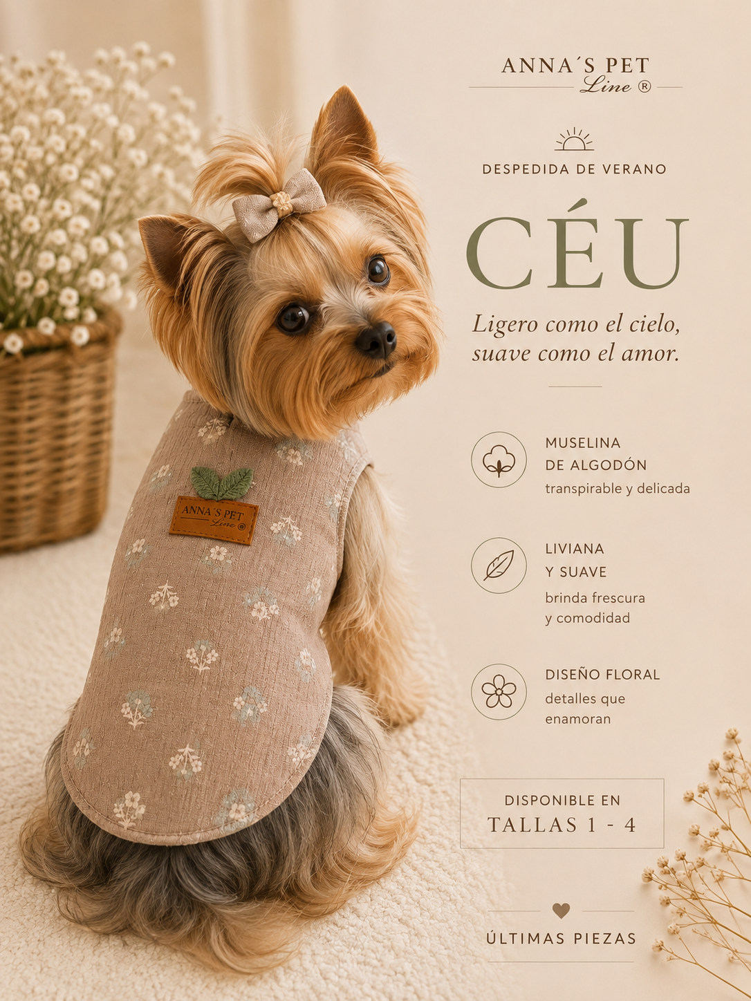 Blusa para perrita Céu – Anna’s Pet Line