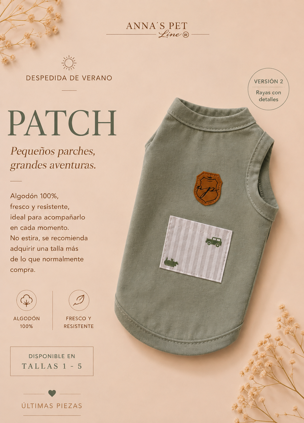 Playera para Perro Patch – Anna’s Pet Line