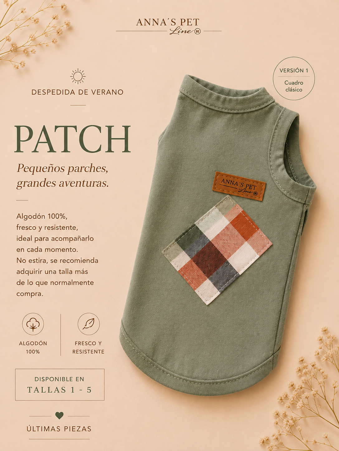 Playera para Perro Patch – Anna’s Pet Line