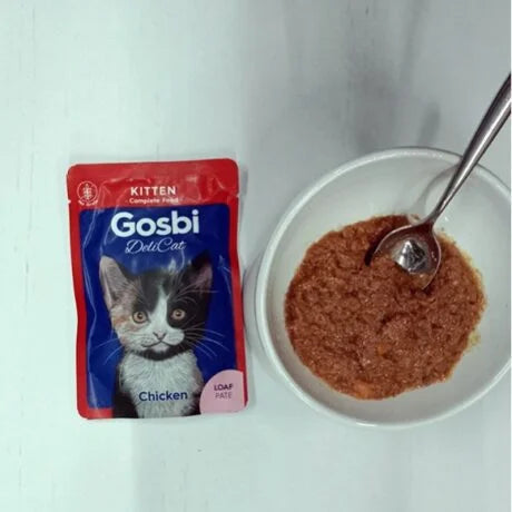Alimento húmedo para gato cachorro / Pollo / Gosbi DeliCat / 70 gr