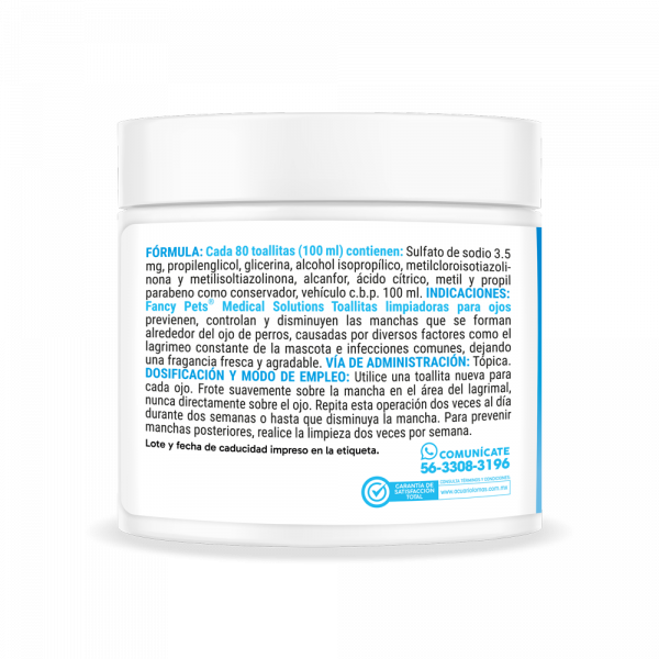 Toallitas limpiadoras para ojos / Medical solutions / 80 toallitas