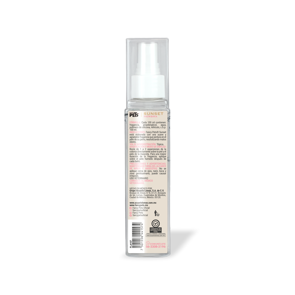 Perfume para perros / Sunset Perrita / Fancy Pets / 140 ml