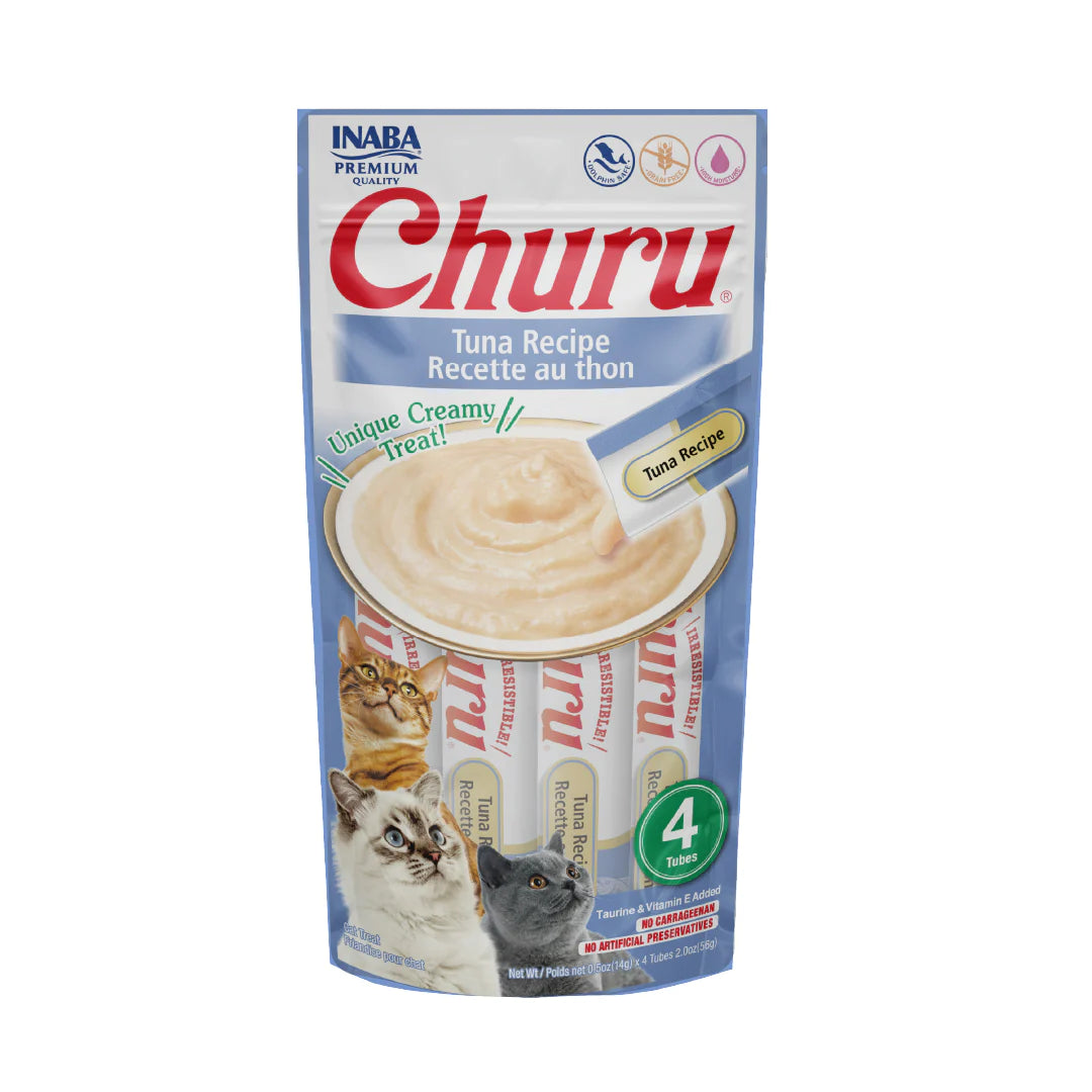 Inaba Churu / Atún / Snack cremoso para gatos / 4 piezas