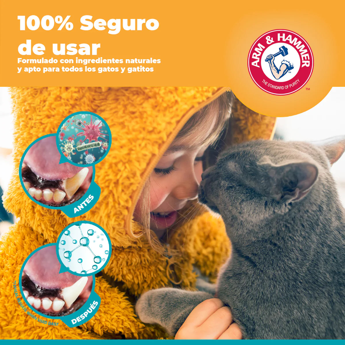 Kit de pasta dental para gato / Sabor Atún / Arm & Hammer