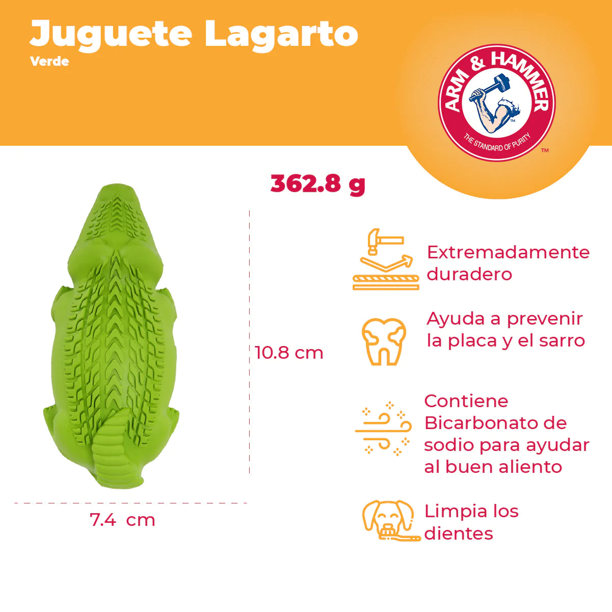 Juguete para perro / Large Gator / Arm & Hammer