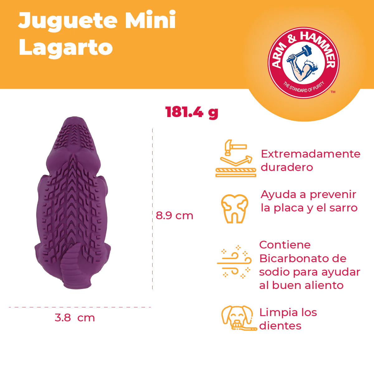 Juguete para perro / Mini Gator / Arm & Hammer