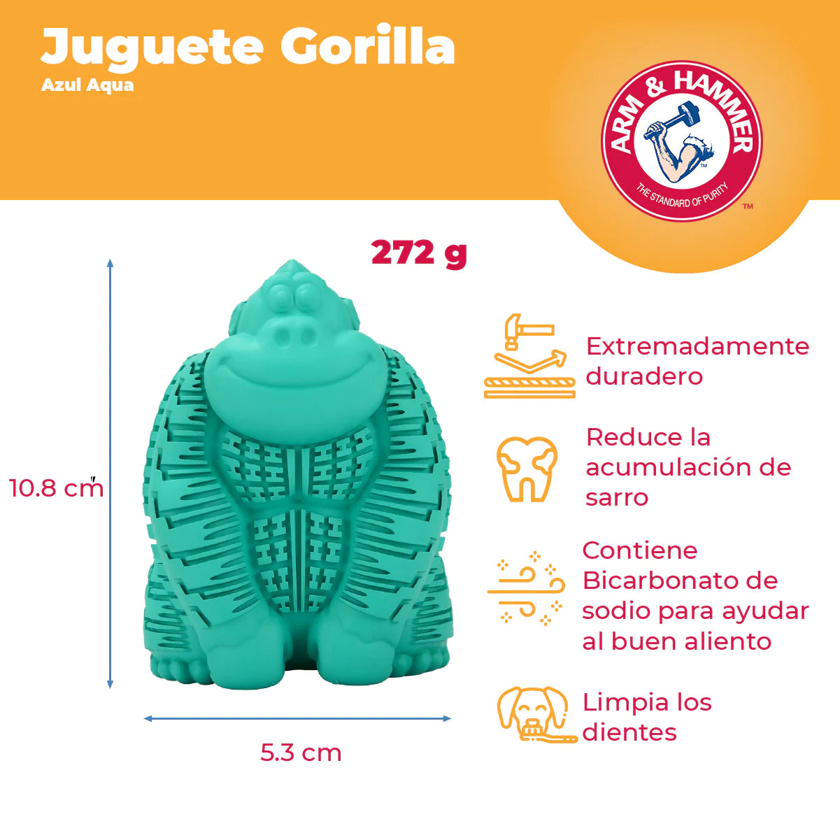 Juguete para perro / Gorila / Arm & Hammer