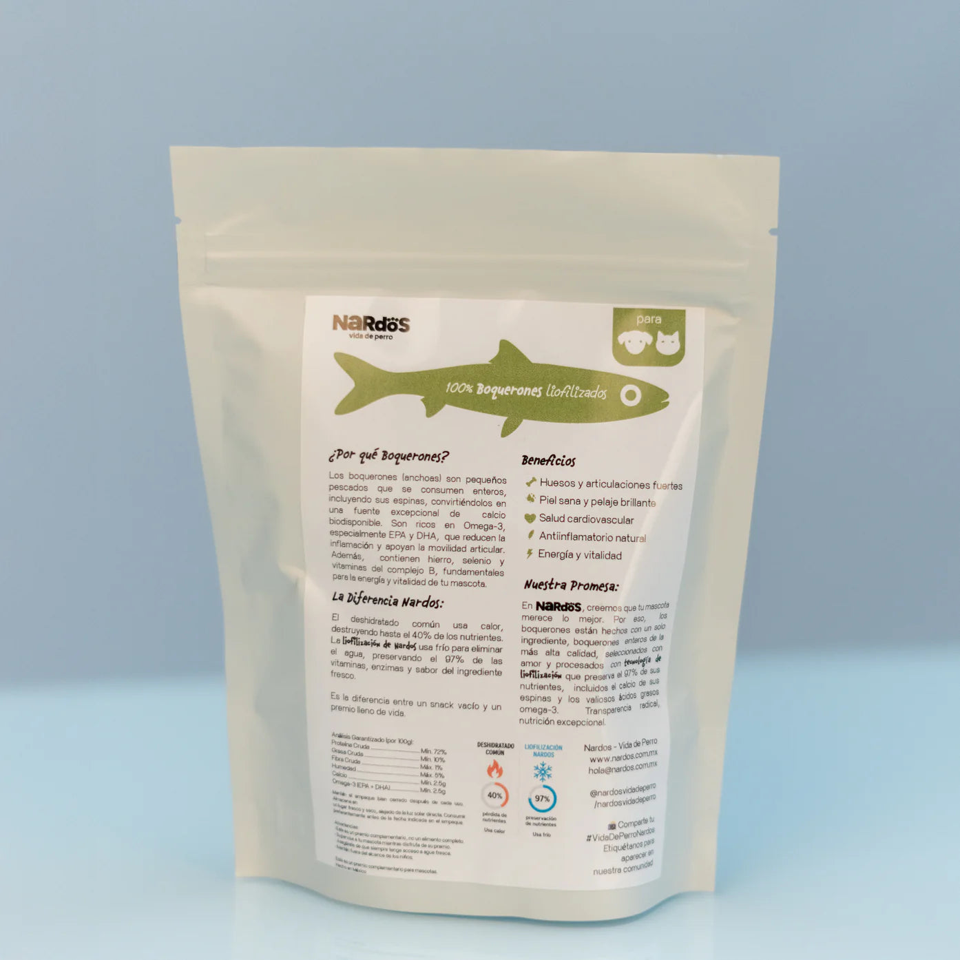 Boquerones / Premios liofilizados para perros y gatos / Nardos