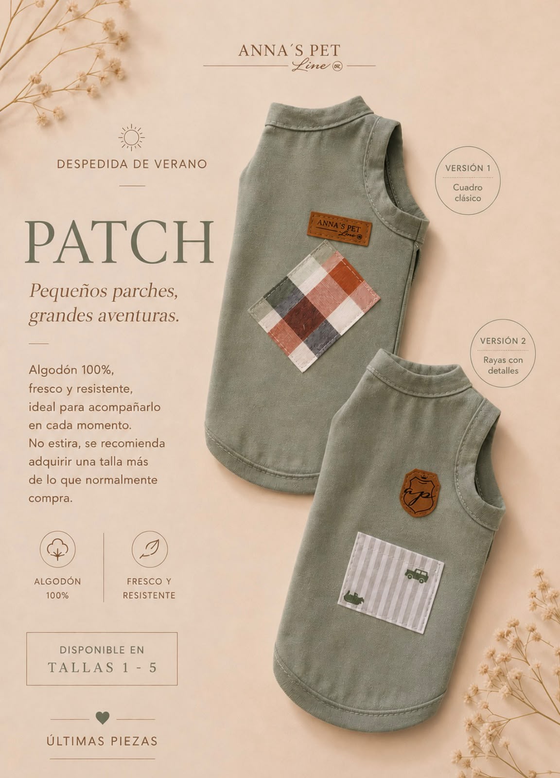 Playera para Perro Patch – Anna’s Pet Line
