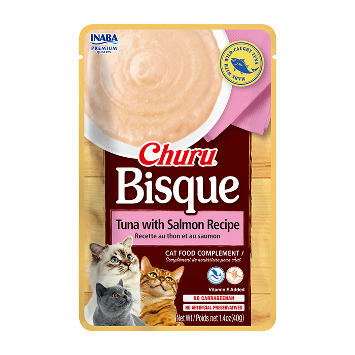 INABA Churu® Bisque Receta de Atún con Salmón para Gatos – 40 g